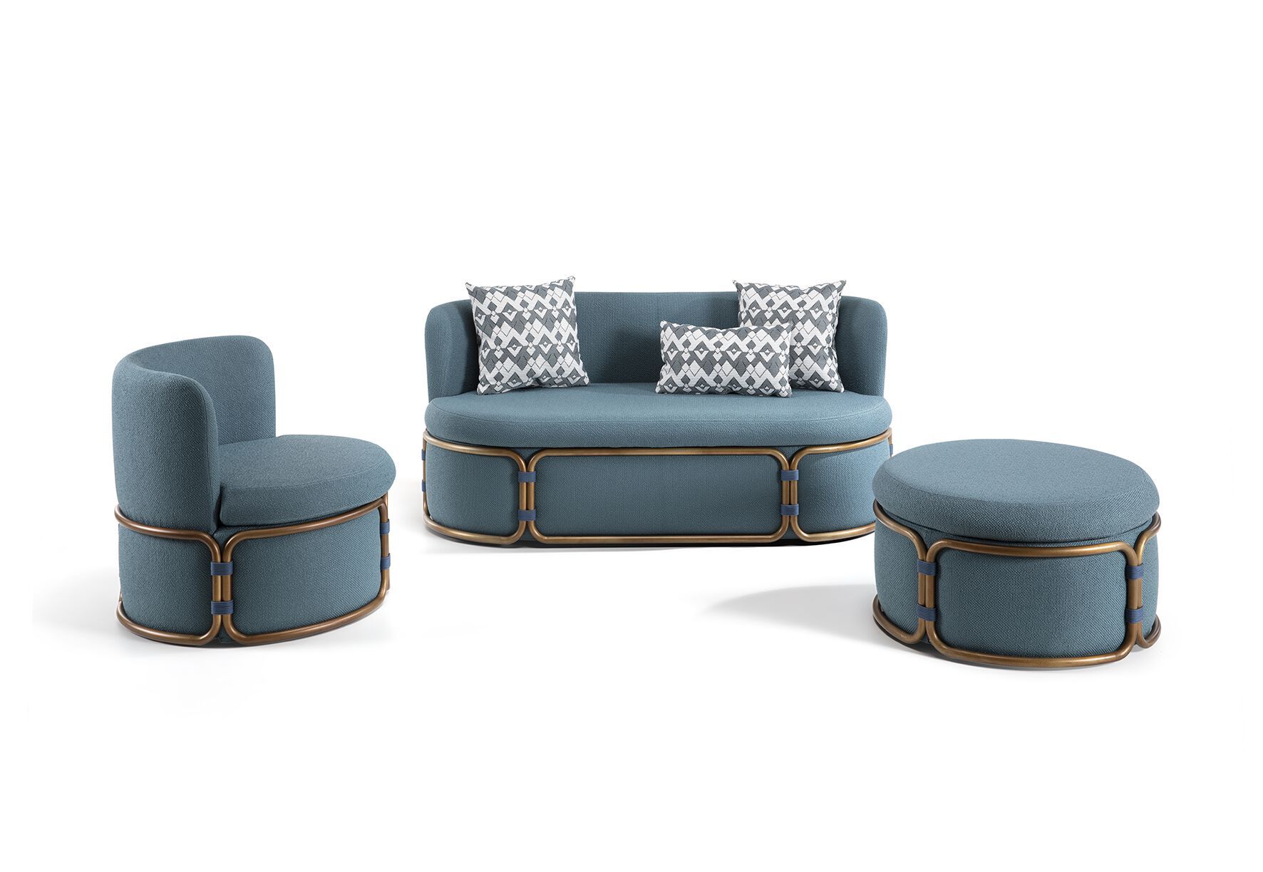 2-местный тканевый диван Ethimo Rotin ARCH-00106757 - Вид №5