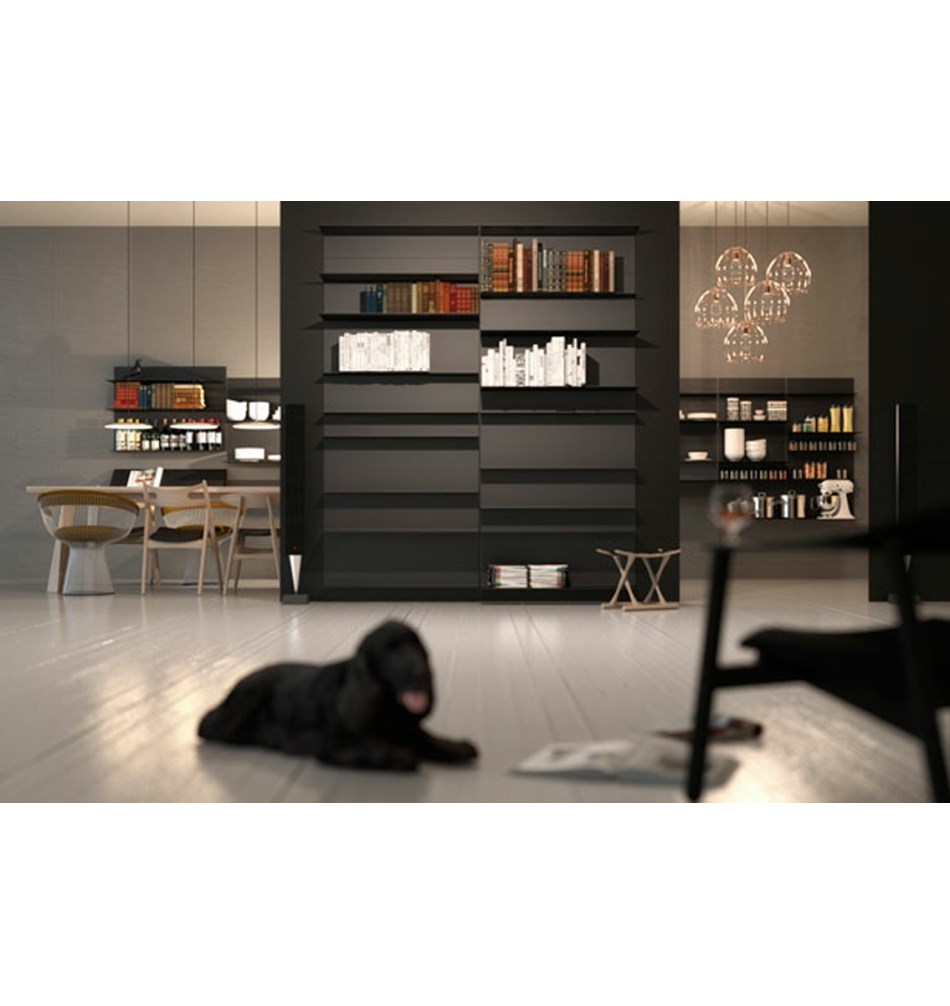 FROST Полка 4030 35x15x100cm » черная Алюминий Черный U4030-B  - Вид №5