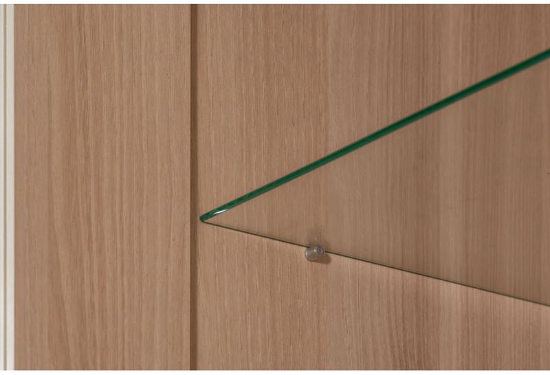 2512 Шкаф витрина Сканди Жемчужно-белый R-HOME 4009260H_Жемчуг - Вид №6