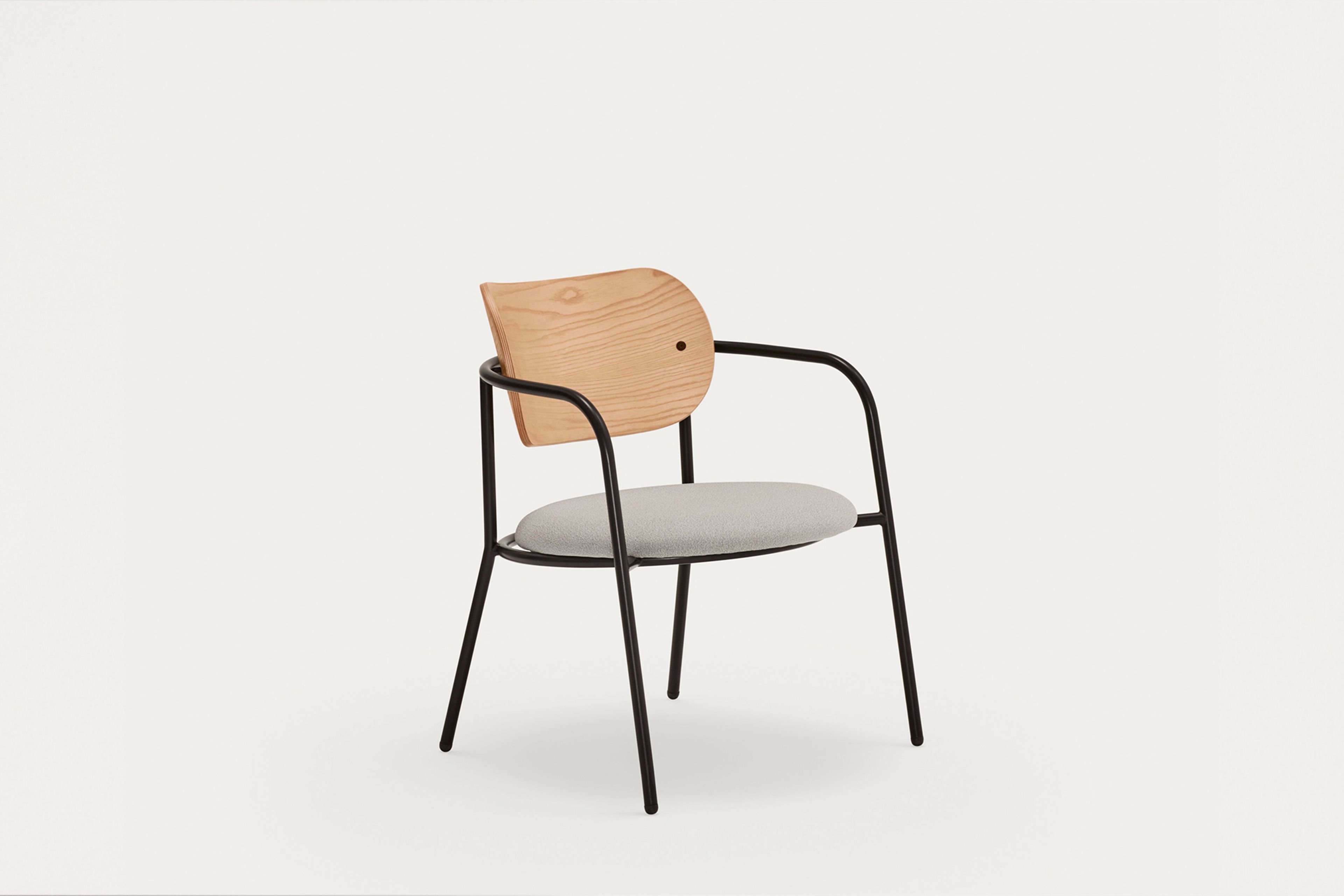 Металлическое кресло с мягким сиденьем TEULAT Eclipse ARCH-00150639 - Вид №12