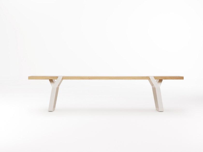 Ross Gardam Скамейка из стали и дерева Flint sun-id-1460226 - Вид №2