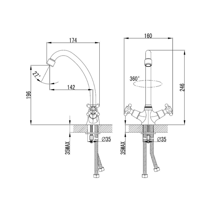 VICSB00M05 Milardo Victoria Смеситель для кухни Victoria Россия - Вид №3