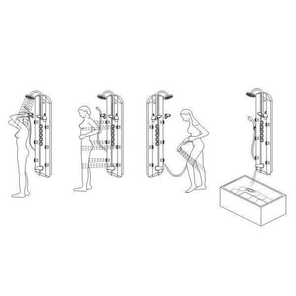 00152044 Душевая панель Gllon Santreyd  - Вид №2