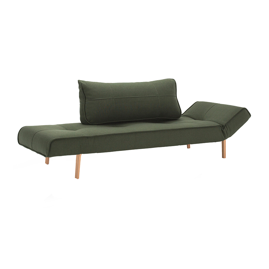 Кушетка-трансформер Zeal c ножками Bow из дуба, зелёная Innovation Living ZEALS3 - Вид №6