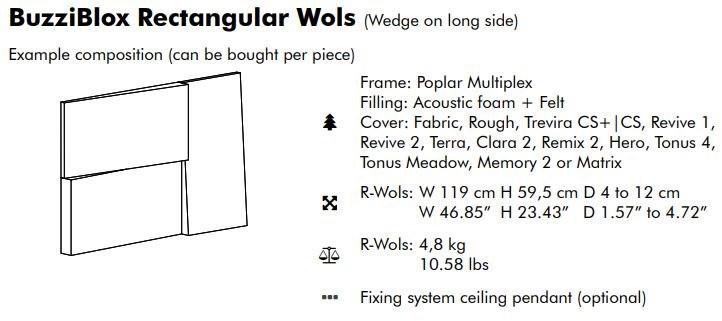 BuzziSpace Акустическая стеновая панель из ткани Buzziblox sun-id-1468904 - Вид №19