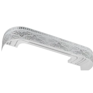 Карниз трехрядный составной Domlegrand Прима 300 пластик цвет белый хром