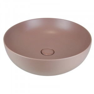 L601T0R0V0142 Раковина накладная ELITE ROUND 555х555х155 мм без перелива Розовый матовый