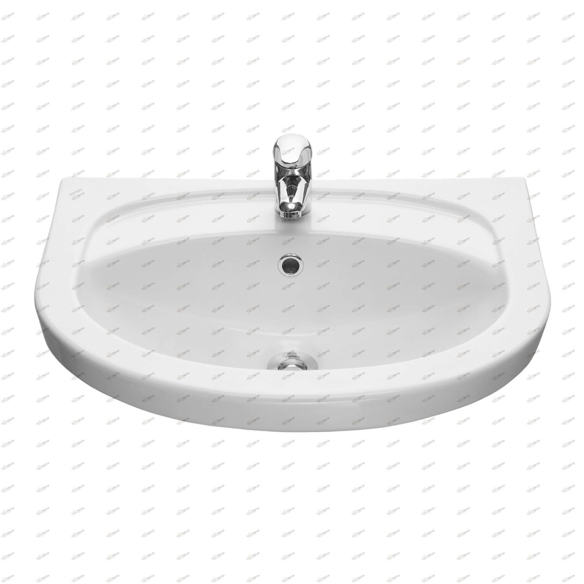 1.3120.4.S00.11B.0 Подвесная раковина настенная прямоугольная SANTERI  белая 