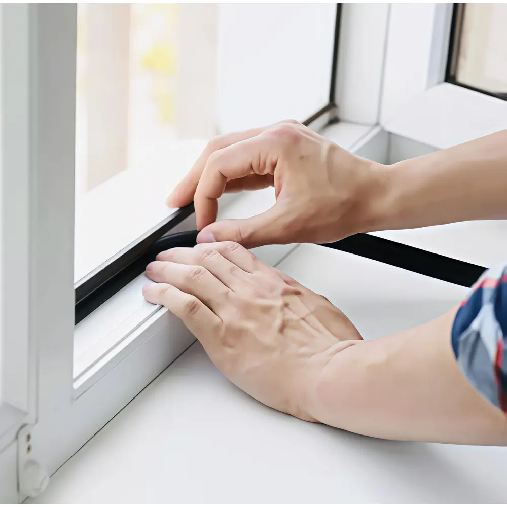 Уплотнитель EPDM для окон и дверей самоклеящийся Monlid P-профиль 6 м цвет черный 89434444 STLM-2132547  - Вид №6