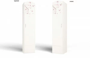 Шкаф ABC-KING с 1й дверью Фея 1 правый с бабочками