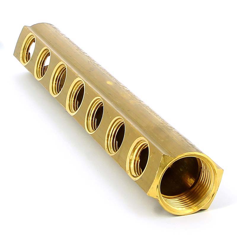 Коллектор ВВ 1" магистральный TIEMME 7 выходов 1/2"В 36мм 1970048 - Вид №4