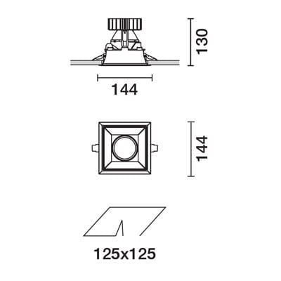 Регулируемый встраиваемый прожектор для подвесных потолков iGuzzini Laser Blade XL ARCH-00061875 - Вид №4