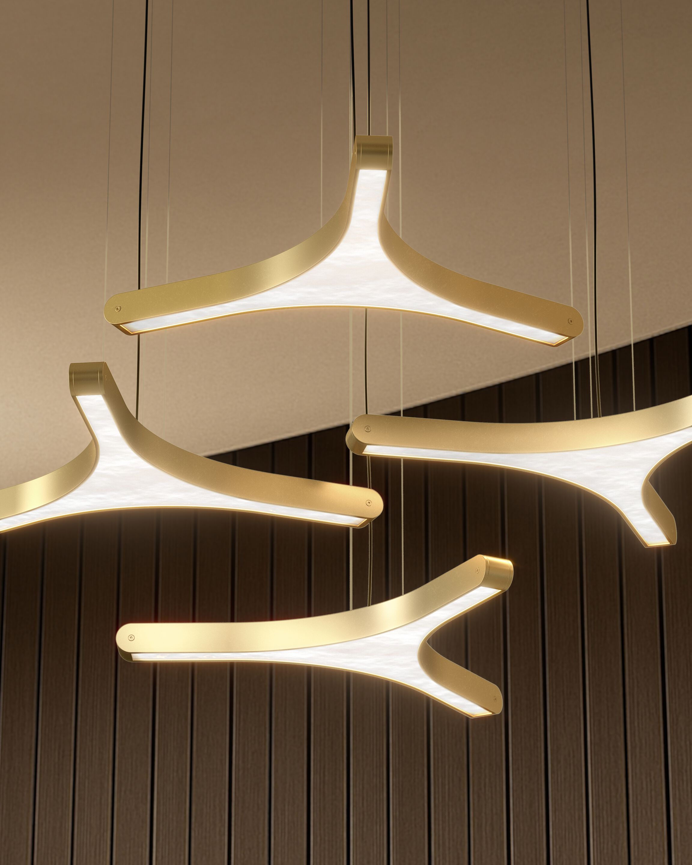 Подвесной светильник из алюминия и кованого стекла Euroluce Lampadari Pegaso ARCH-00093338