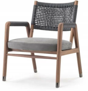 Flexform Кресло из массива дерева с подлокотниками Ortigia