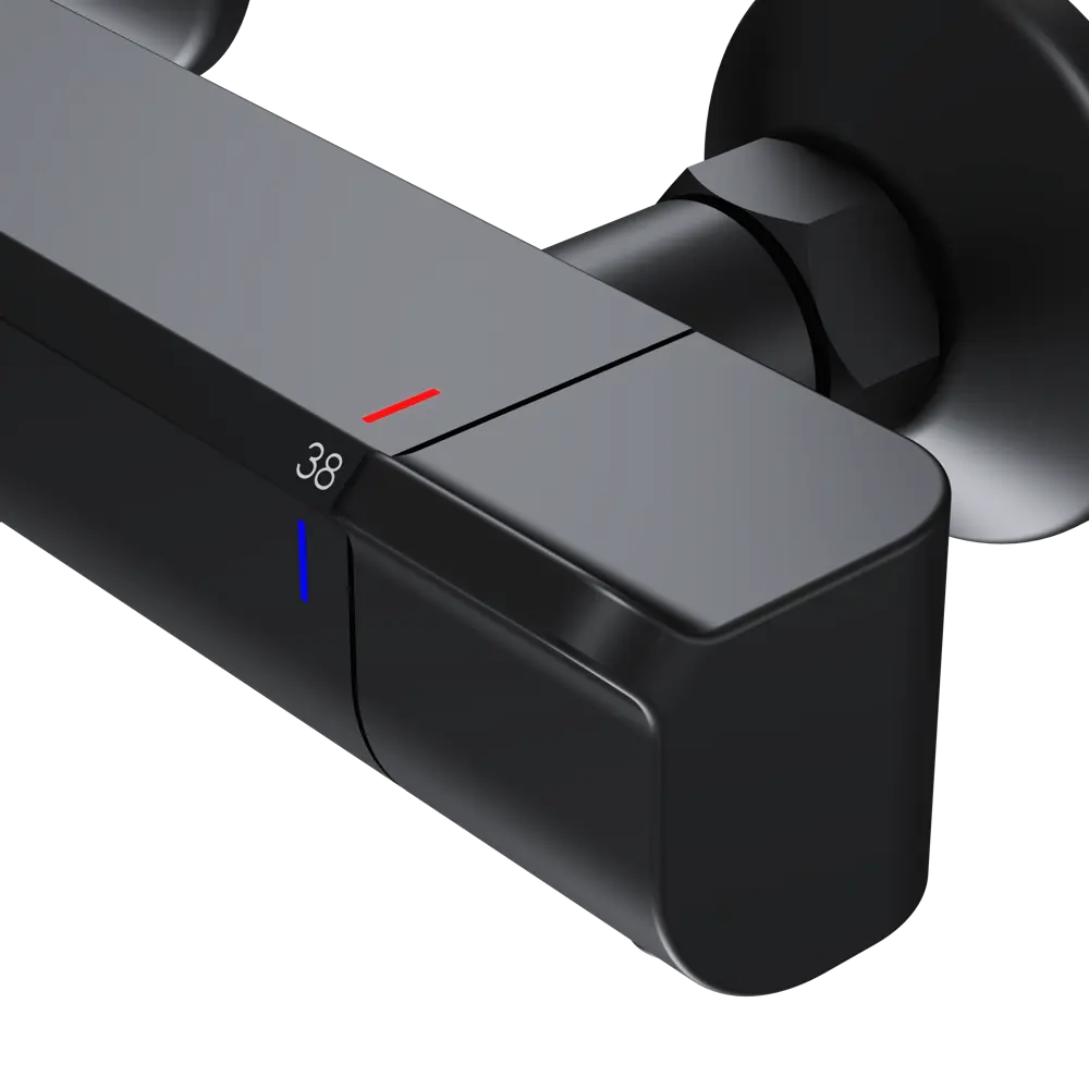 Термостатический смеситель AM.PM Flash для ванной с черным матовым изливом 89346505 STLM-0978922 - Вид №5