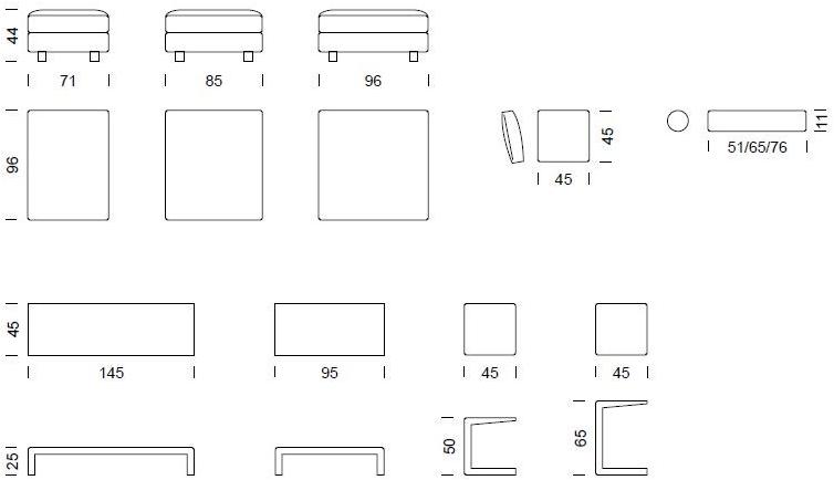 Borzalino Модульный тканевый диван с полкой для журналов sun-id-1383726 - Вид №5