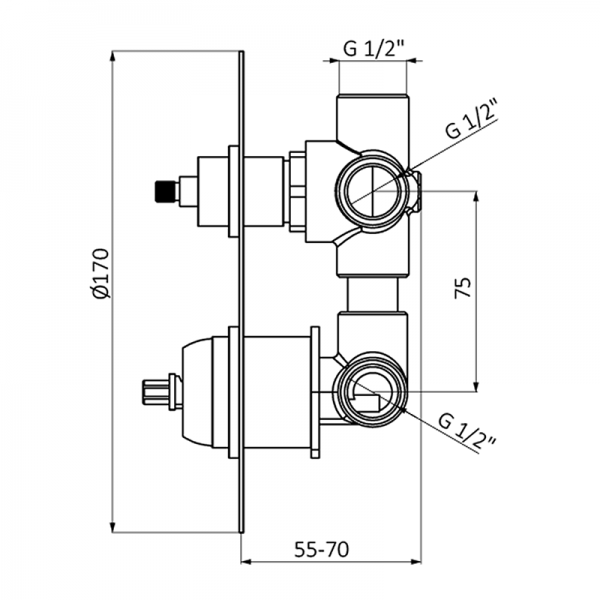 Смеситель для душа TIME GRB MIXERS 47145470 - Вид №1