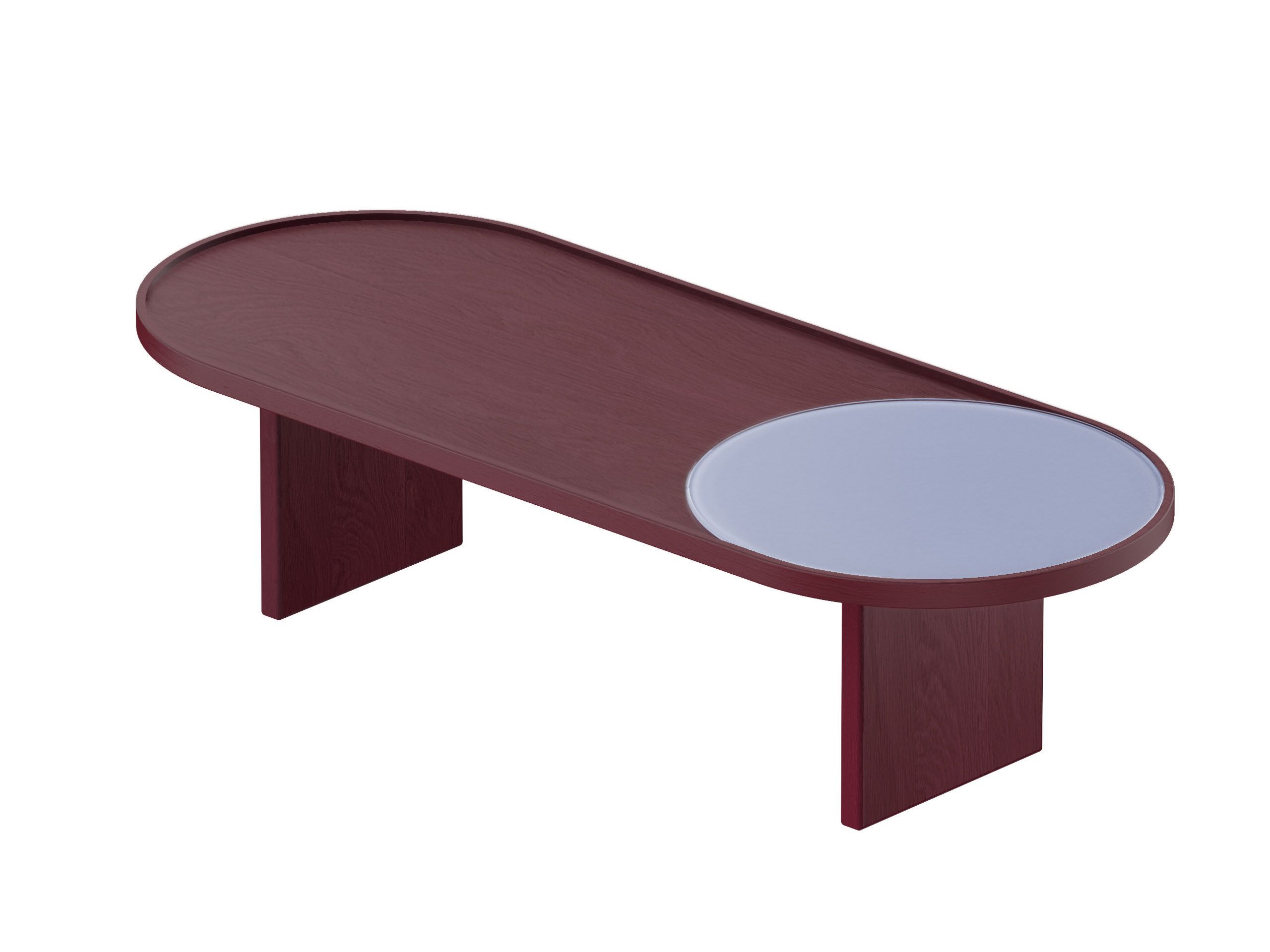 Овальный журнальный столик из дерева и стекла Noah Living Piet ARCH-00144652 - Вид №9