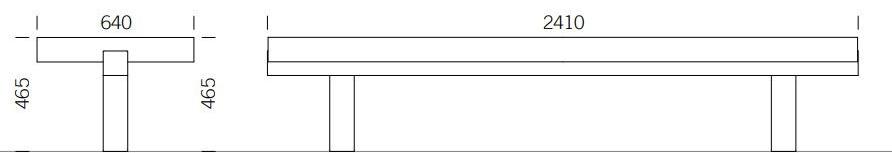 BENKERT BANKE Скамья из нержавеющей стали без спинки Sicorum sun-id-1351070 - Вид №2