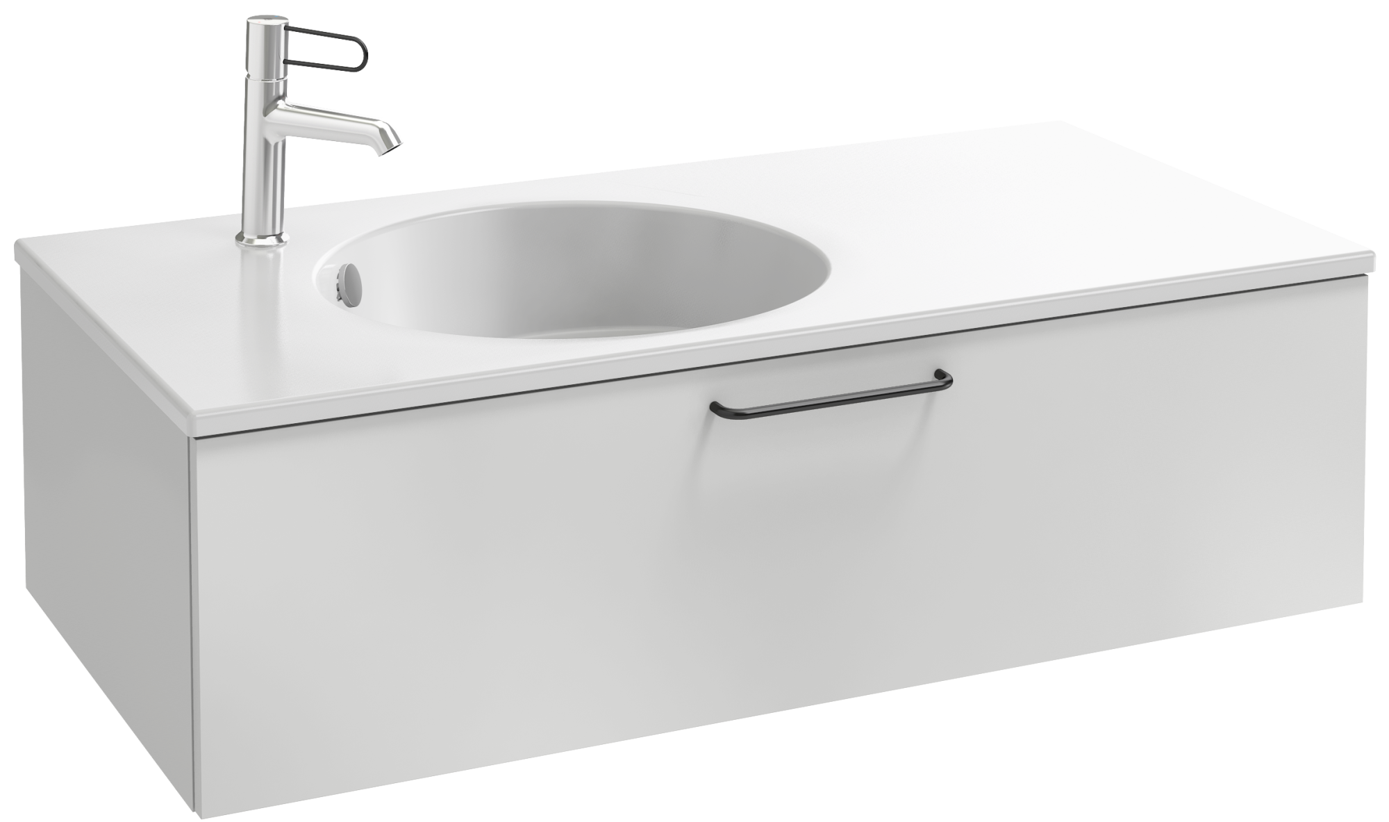 EB2516-R9-E52 Тумба под столешницу 100 см, 1 ящик, черная ручка JACOB DELAFON ODÉON RIVE GAUCHE ODEON RIVE GAUCHE