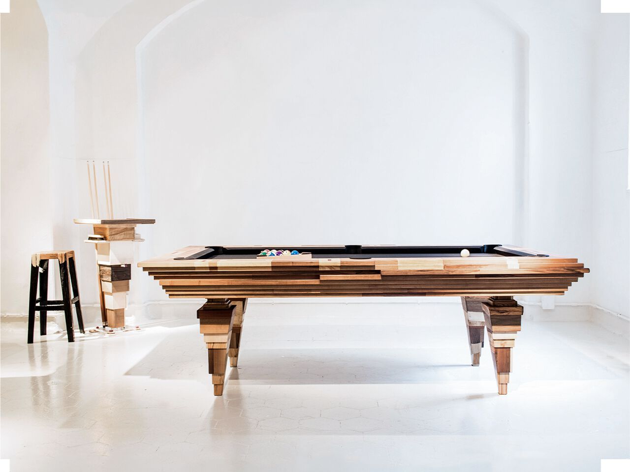 Деревянный прямоугольный бильярдный стол Hermelin biliardi современные игровые столы ARCH-00015330 - Вид №1