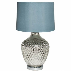 Лампа настольная плафон синий 38*65 22-88017 GARDA DECOR ВАЗА 180232 Прозрачный;синий;хром
