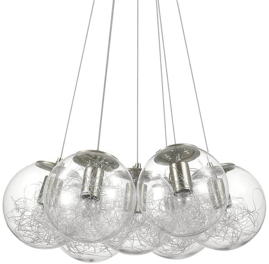 Mapa Sat SP7 Nickel Подвесная люстра 176062 Ideal Lux Mapa Sat