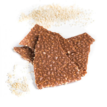 Кунжутный бритл в молочном шоколаде CACAOJET Santreyd 34458 - Вид №1