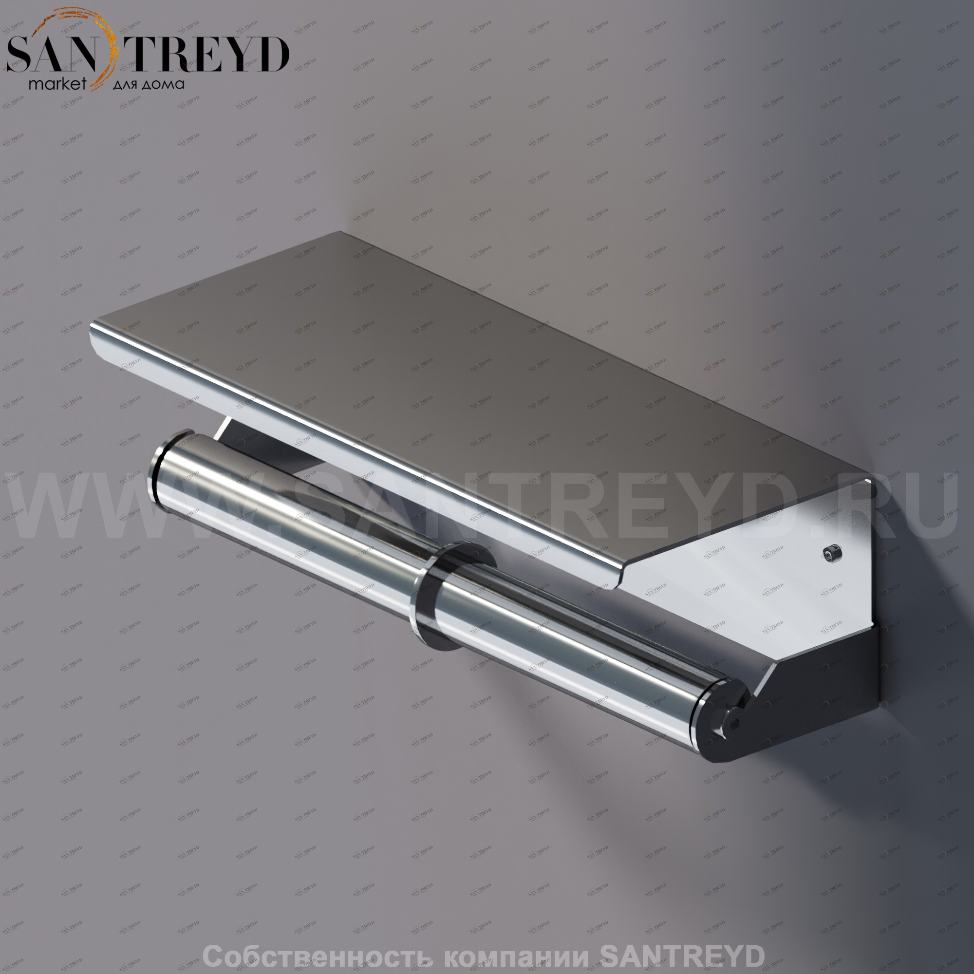 Agape MACH 2 Двойной держатель для туалетной бумаги хромированный AMC20940A