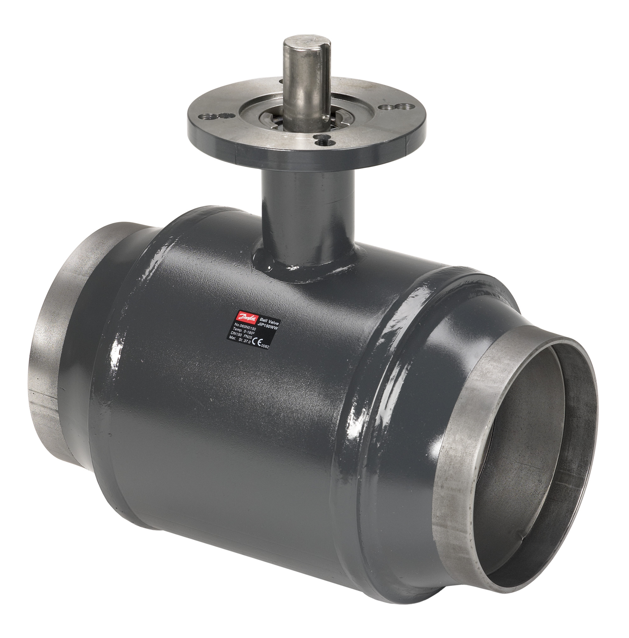 Danfoss JiP цельносварные из углеродистой стали с полным проходом (PN 16/25/40) JIP FF Кран шар полнопр Ду25 Ру40 руч 065N1310  - Вид №22