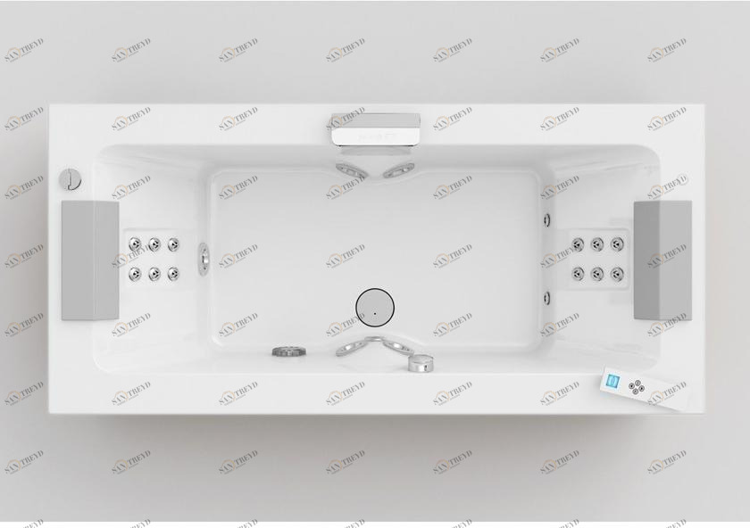 Jacuzzi® 2-х местная прямоугольная гидромассажная ванна Sharp sun-id-1490948