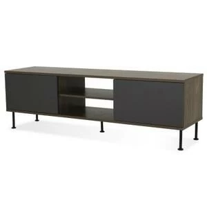 Тумба под ТВ Tenzo Daxx, меламин/металл, 52х163х43 см, серо-коричневая