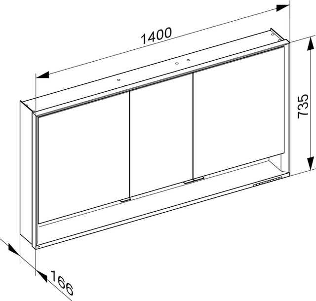 14306171301 Зеркальный шкаф KEUCO Royal Lumos - Вид №3