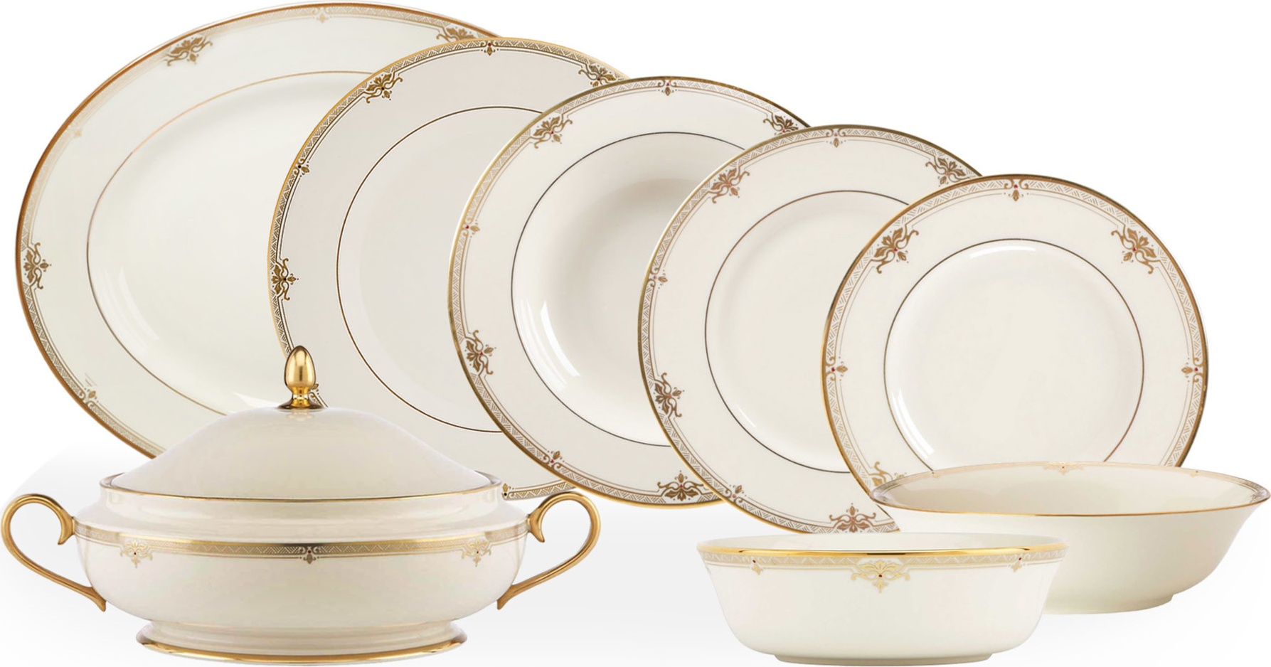 10667288 Lenox Сервиз столовый Lenox "Республика" на 6 персон 33 предмета Фарфор костяной 