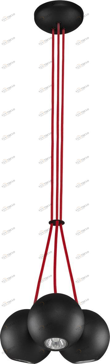 Подвесная люстра Nowodvorski Bubble 6147 NOWODVORSKI BUBBLE BLACK-RED, ШАР 186493 Черный 