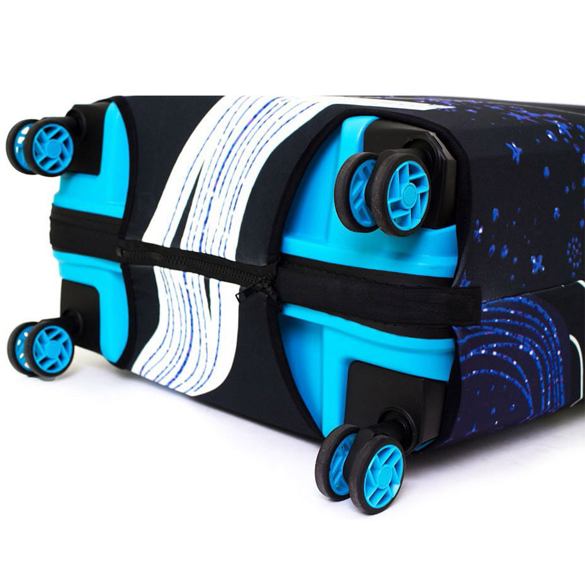 EBHP03-L Чехол для чемодана большой Diagonal Purple Waves Eberhart  - Вид №3