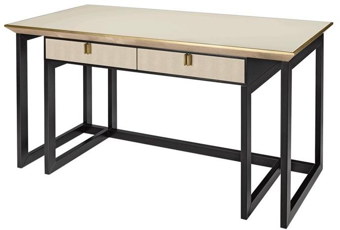 FRATO Прямоугольный письменный стол из массива дерева с ящиками Bali Ffu120006abu - Вид №1