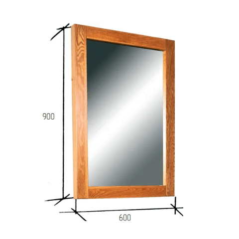 Зеркало Рига 60 см, массив дуба, лак, глянец, зеркальное полотно 4 мм Орех ORANGE sun-id-1517225 - Вид №4