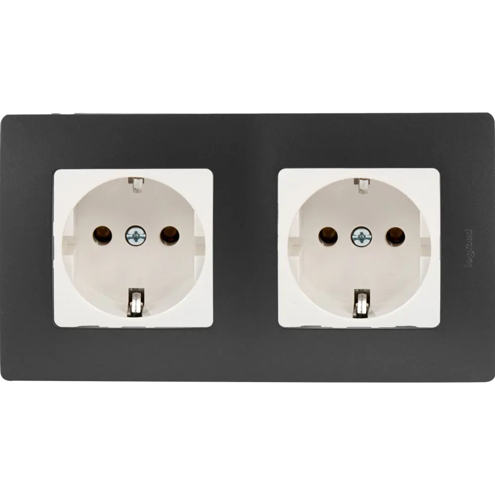 Рамка Legrand Etika для двух розеток в антрацитовом матовом исполнении 17367909 STLM-0008059 - Вид №2
