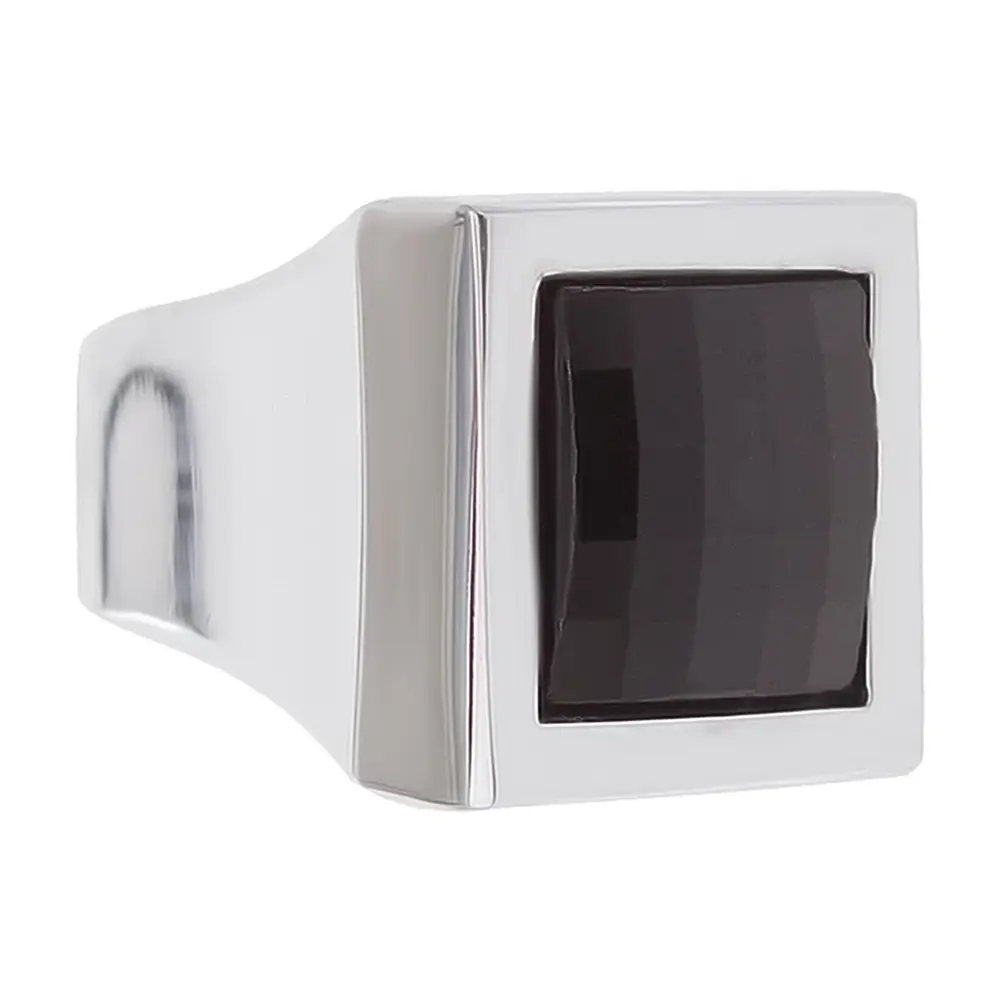 Мебельная ручка-кнопка RC425CP/CrBl.4 металл цвет глянцевый хром BOYARD STLM-2134678