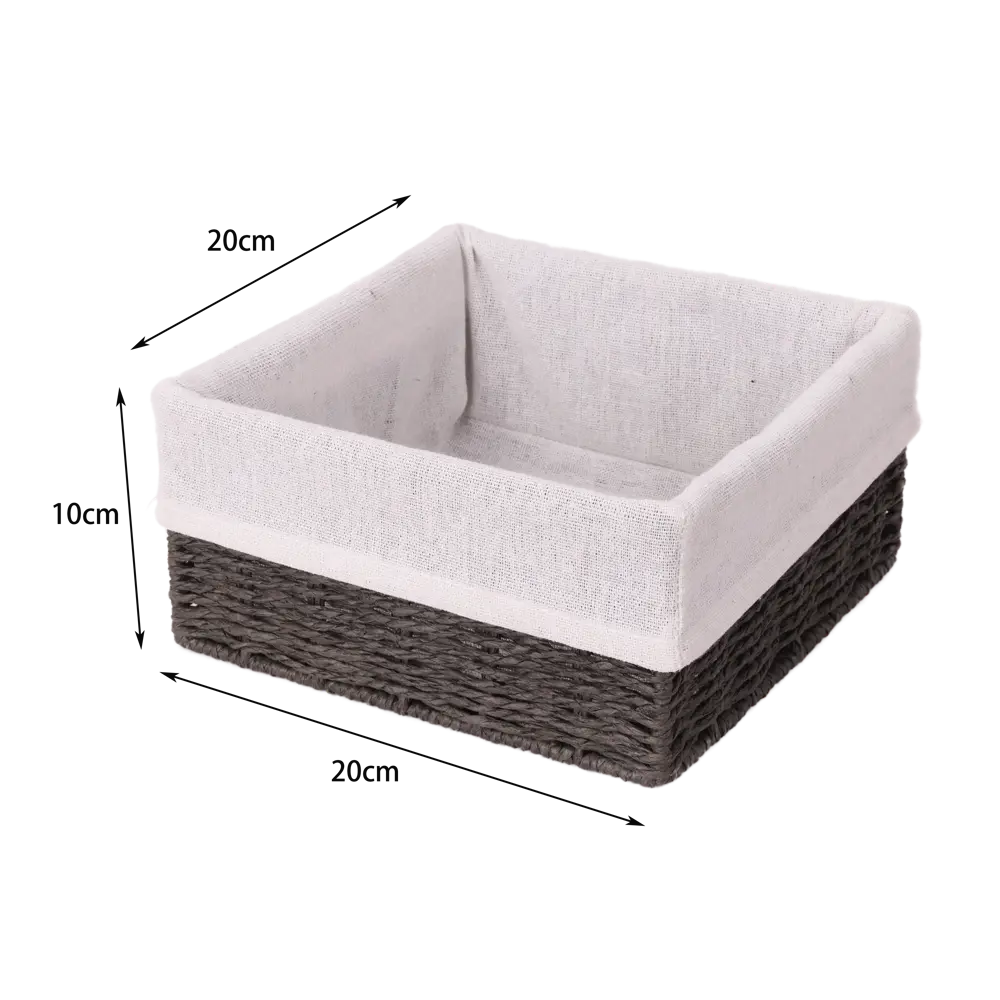 Корзина Konsensa 10x20x20 см бумага цвет графит STLM-2014126
