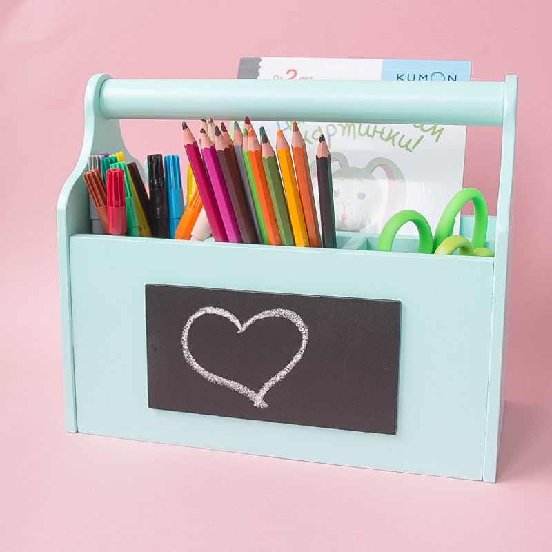 Карандашница большая бирюзовая VAMVIGVAM  282051 Голубой Santreyd  - Вид №7