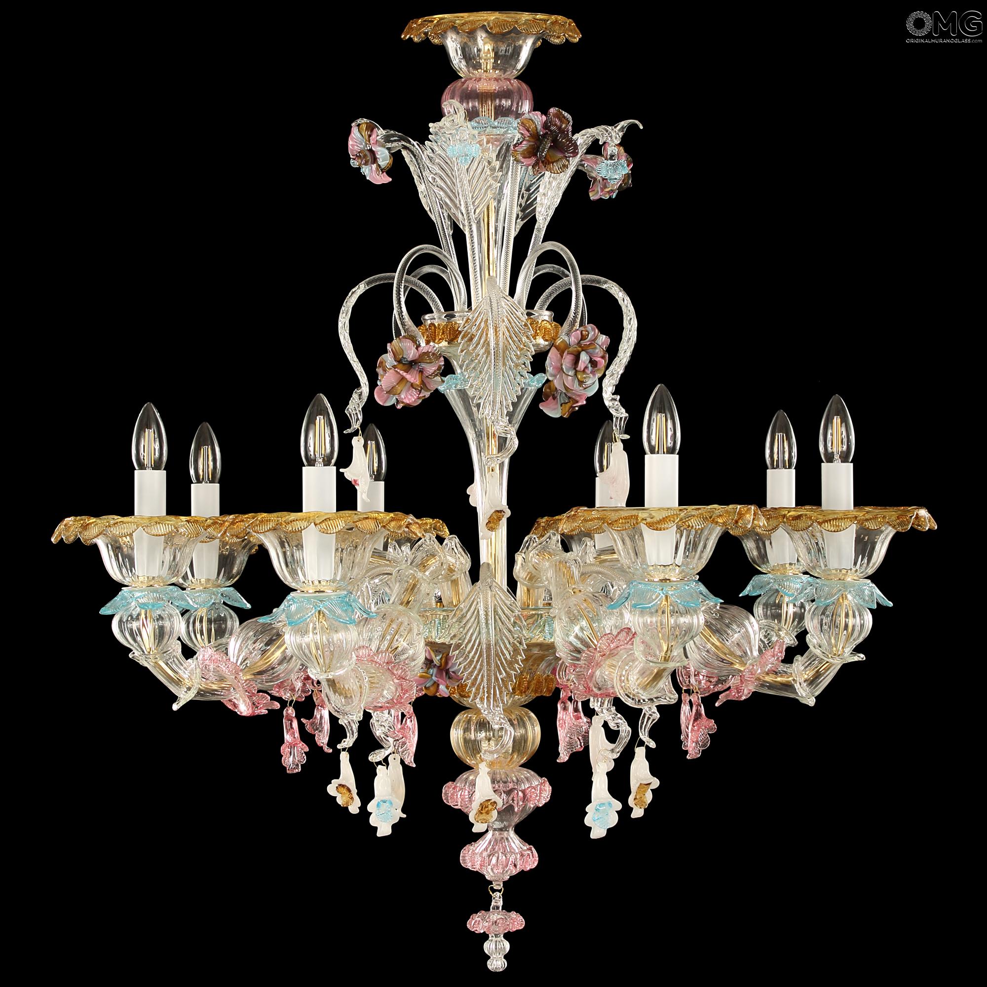 3407 ORIGINALMURANOGLASS Люстра Нимфа - Флорал - муранское стекло OMG  см  - Вид №1