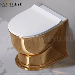 S581T0R0V6.250 Приставной унитаз напольный Золотистый A. e T. Italia PRINCESS Италия