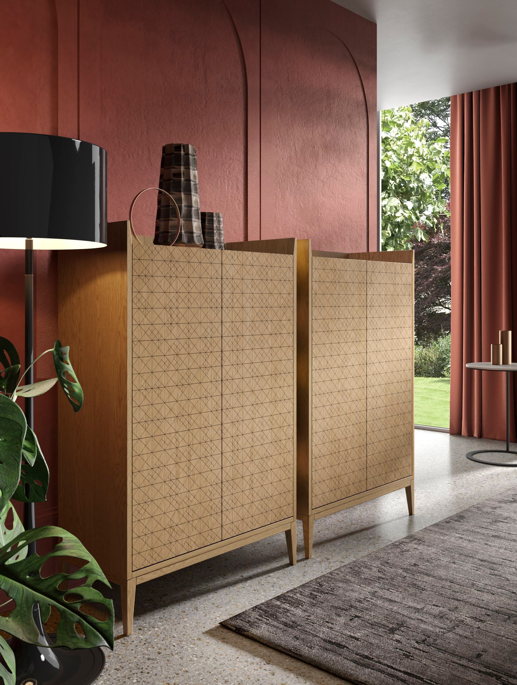 Дубовый шкаф с ящиками Barba design текстуры ARCH-00059529 - Вид №2