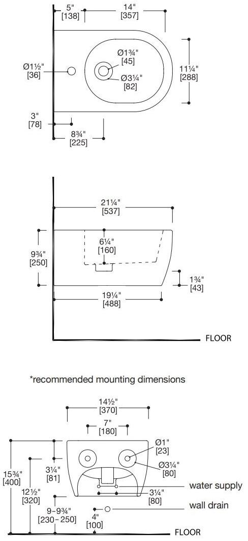 Lb9020 Биде подвесное METRIX Blu Bathworks® - Вид №2