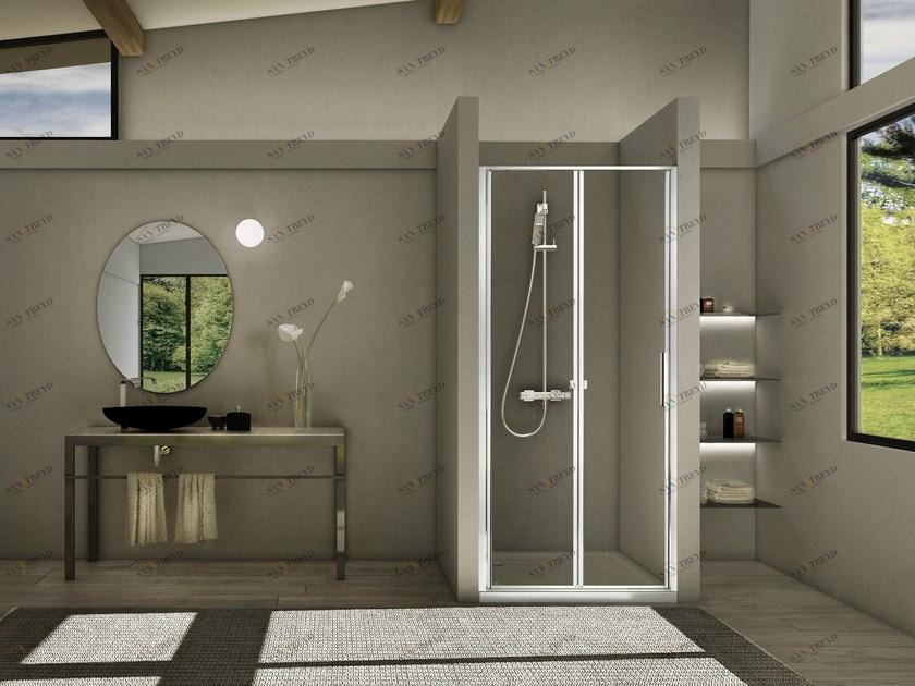 Duka Душевая ниша из алюминия и стекла Quadra – con profili verticali e orizzontali sun-id-1509018