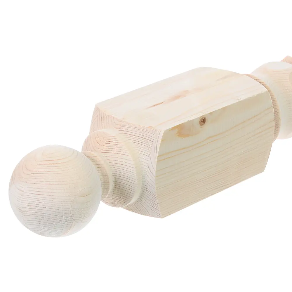 Столб лестничный сращенный хвоя сорт АВ гранёный 90х90х1200 мм Santreyd STLM-2004889 - Вид №1