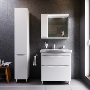 M80FSX0802WG База под раковину напольная 80 см 2 ящика белый глянцевая шт AM.PM Like