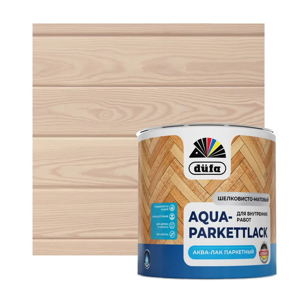 Dufa Aqua-Parkettlack — бесцветный паркетный лак без запаха 0,75 л 85634534 STLM-0064776